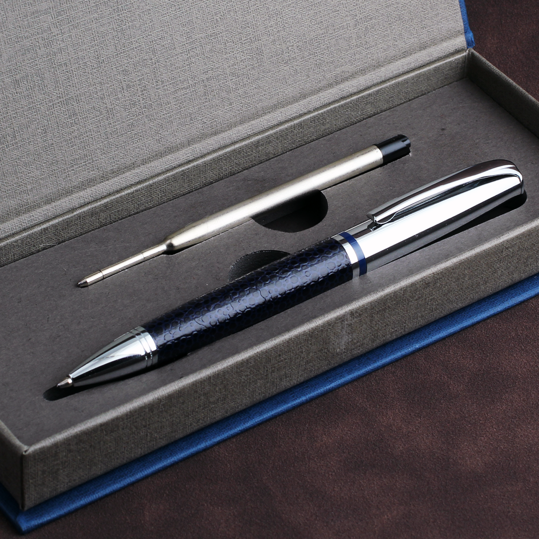 MLST006 SOTANIA Chrome Metal Pen - Single Pen with Gift Case