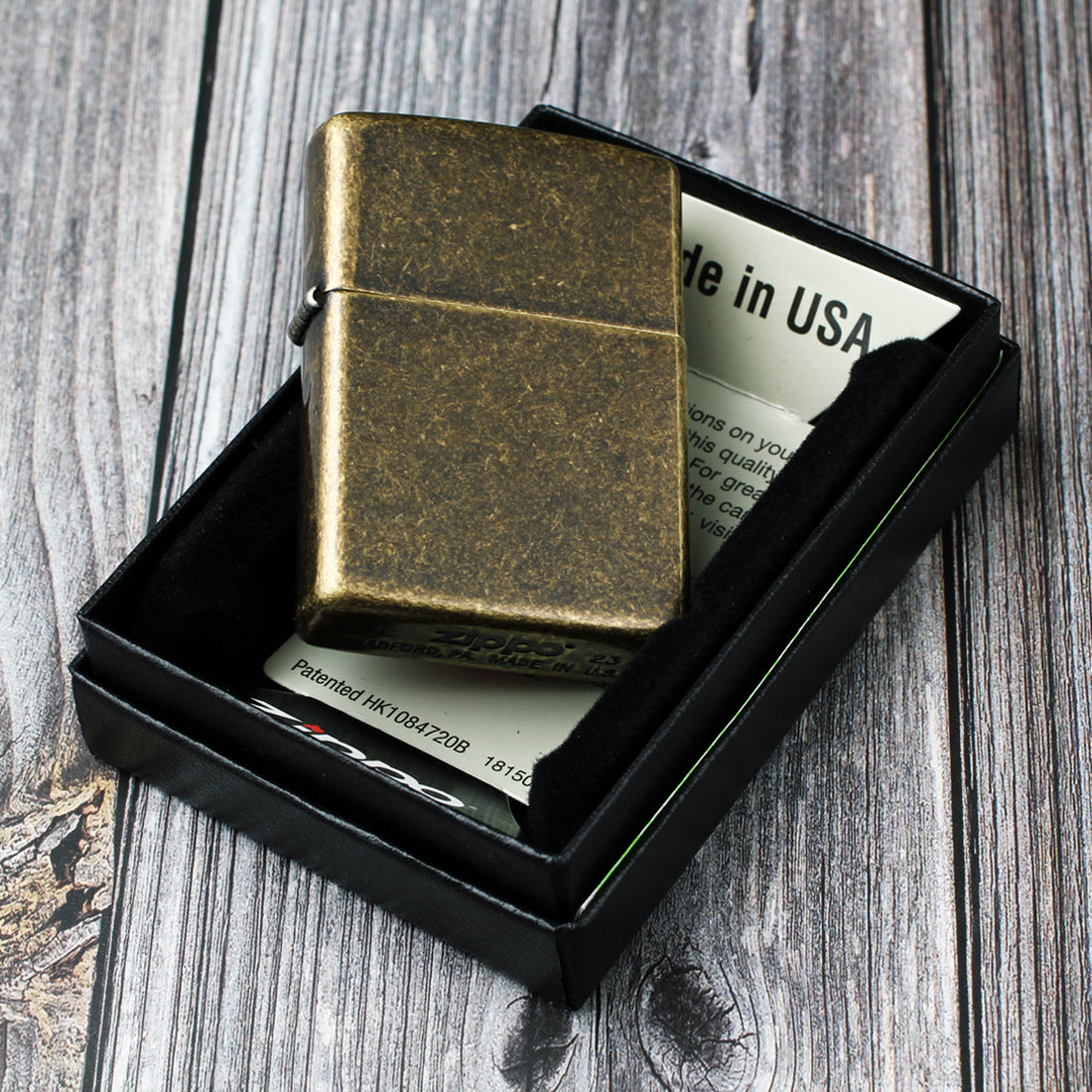 Tumbled Brass Zippo – Engravable for Groomsmen or Milestones
