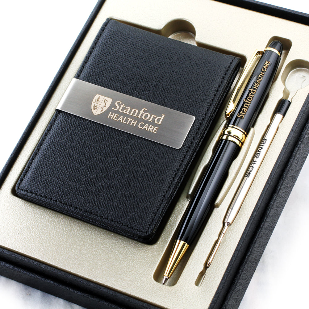 MLST009 SOTANIA Metal Money Clip Wallet & Ballpoint Pen Gift Set