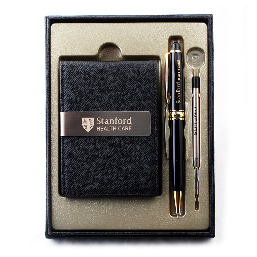 MLST009 SOTANIA Metal Money Clip Wallet & Ballpoint Pen Gift Set